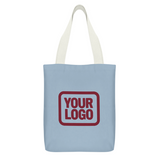Custom Light Blue Copper Rose Canvas Tote Bag