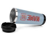 Custom Light Blue Copper Rose Stainless Steel Water Cup