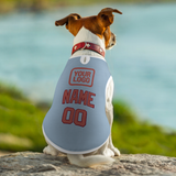 Custom Light Blue Copper Rose Pet Vest