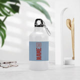 Custom Light Blue Copper Rose Sports Bottle