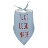 Custom Light Blue Coral Red Pet Scarf