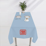 Custom Light Blue Coral Red Square Table Cloth