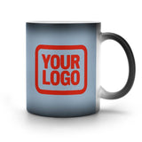 Custom Light Blue Orange Red Magic Mug
