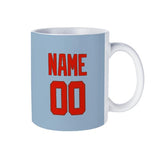 Custom Light Blue Orange Red Mug