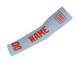 Custom Light Blue Orange Red Arm Sleeve