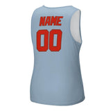 Custom Light Blue Orange Red Men's Tank Top