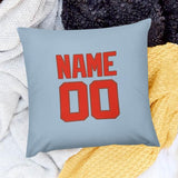 Custom Light Blue Orange Red Pillowcase