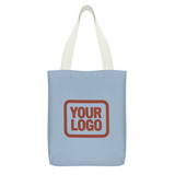 Custom Light Blue Orange Red Canvas Tote Bag