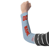 Custom Light Blue Orange Red Arm Sleeve