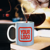 Custom Light Blue Orange Red Mug