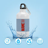 Custom Light Blue Orange Red Sports Bottle