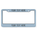Custom Light Blue Black License Plate Frame