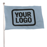 Custom Light Blue Black Flag