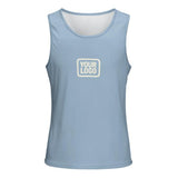 Custom Light Blue Cream Men's Tank Top