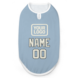 Custom Light Blue Cream Pet Vest