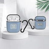 Custom Light Blue Cream AirPods Case
