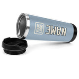 Custom Light Blue Cream Stainless Steel Water Cup