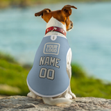 Custom Light Blue Cream Pet Vest