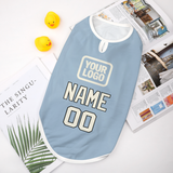 Custom Light Blue Cream Pet Vest