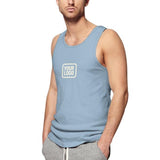 Custom Light Blue Cream Men's Tank Top