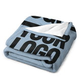 Custom Light Blue Black Blanket