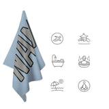 Custom Light Blue Gray Beach Towel