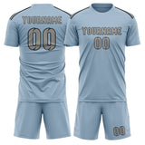 Custom Light Blue Gray Soccer Jersey