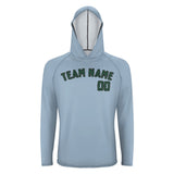 Custom Light Blue Green UV-Hoodie