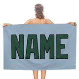 Custom Light Blue Green Beach Towel