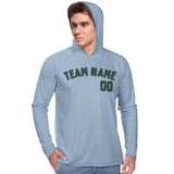 Custom Light Blue Green UV-Hoodie