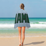 Custom Light Blue Green Beach Towel