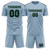 Custom Light Blue Green Soccer Jersey