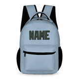Custom Light Blue Dark Green Kids Backpack