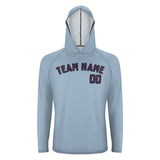 Custom Light Blue Purple UV-Hoodie