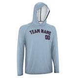 Custom Light Blue Purple UV-Hoodie