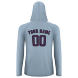 Custom Light Blue Purple UV-Hoodie