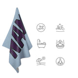 Custom Light Blue Purple Beach Towel