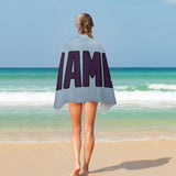Custom Light Blue Purple Beach Towel