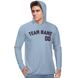 Custom Light Blue Purple UV-Hoodie