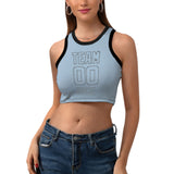 Custom Light Blue Light Blue Sleeveless Tank Top