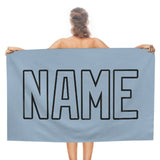 Custom Light Blue Light Blue Beach Towel
