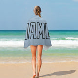 Custom Light Blue Light Blue Beach Towel