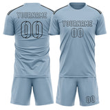 Custom Light Blue Light Blue Soccer Jersey