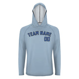 Custom Light Blue Sky Blue UV-Hoodie