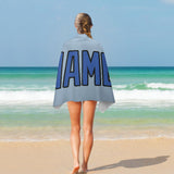 Custom Light Blue Sky Blue Beach Towel