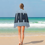 Custom Light Blue Blue Beach Towel