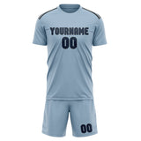 Custom Light Blue Blue Soccer Jersey