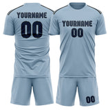 Custom Light Blue Blue Soccer Jersey