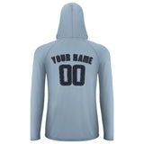 Custom Light Blue Navy UV-Hoodie