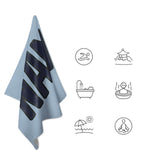 Custom Light Blue Navy Beach Towel